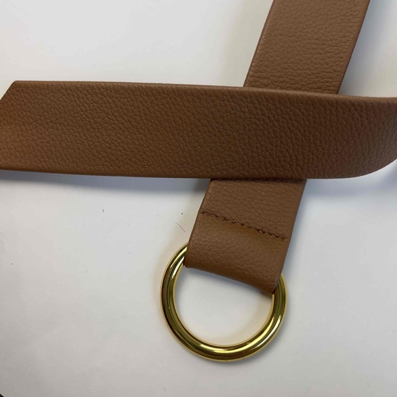 B-Low‎ The Belt Mia Belt Brown Faux Leather Gold-Toned Buckle 52" One Size - Picture 6 of 6